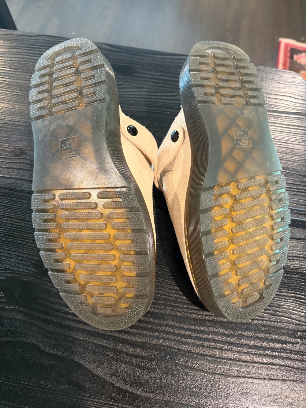 Dr. Martens Beige Suede Slip-On Clogs with Buckle worn once - Picture 4 of 7